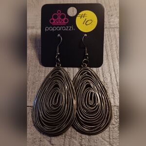 Paparazzi Silver Swirl Earrings